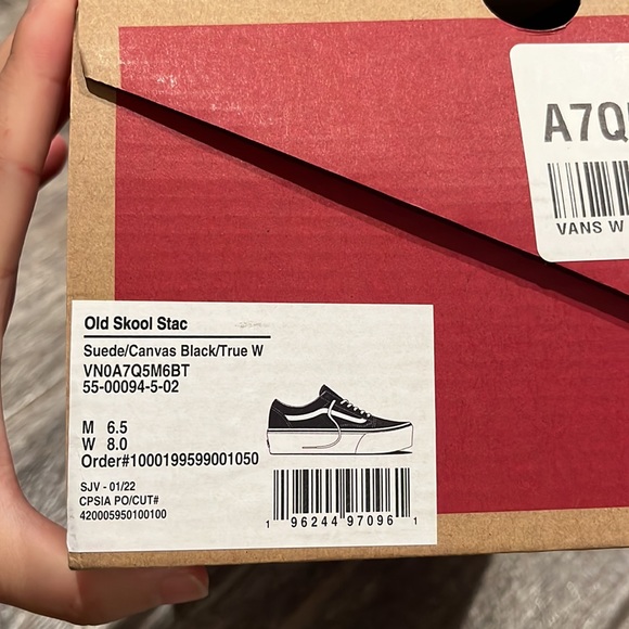 Vans Black and White Platform Sneakers - Picture 8 of 8